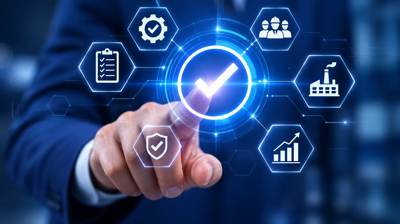 Futuristic quality control digital interface